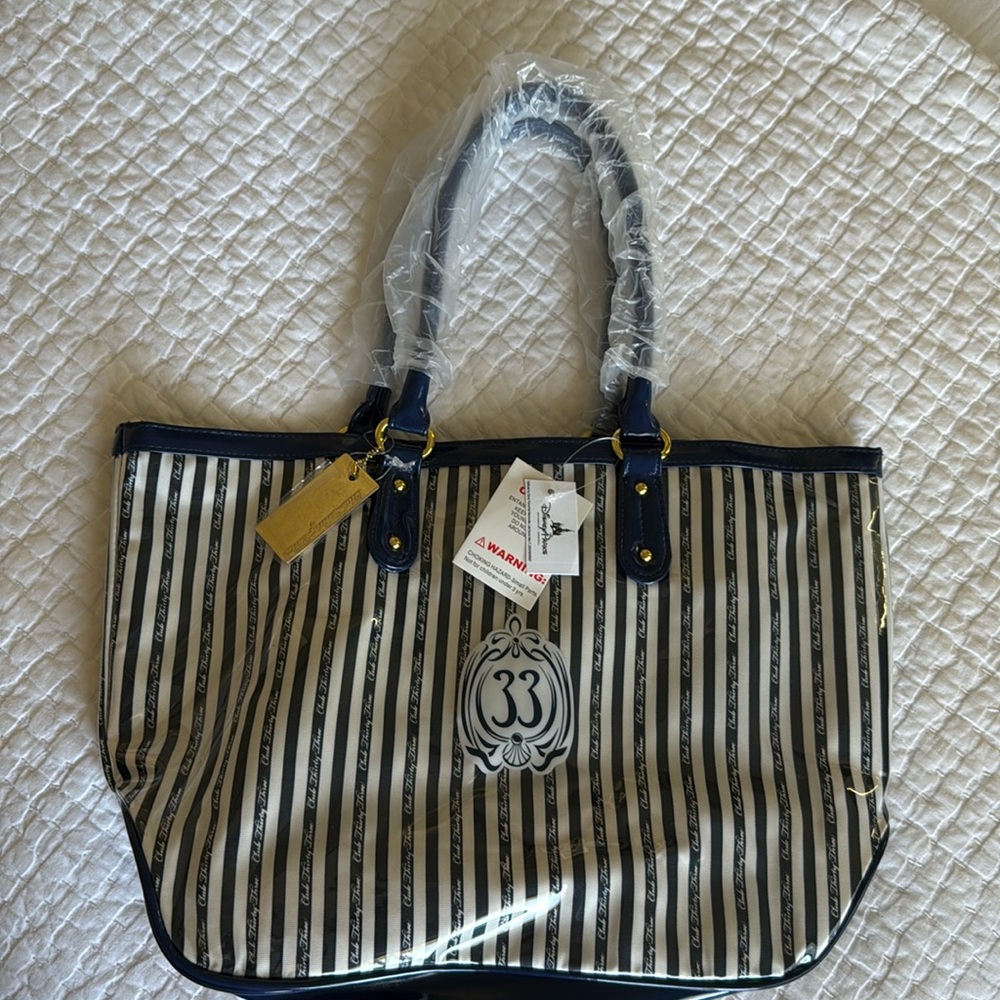 Club 33 Striped Bag. NWT.